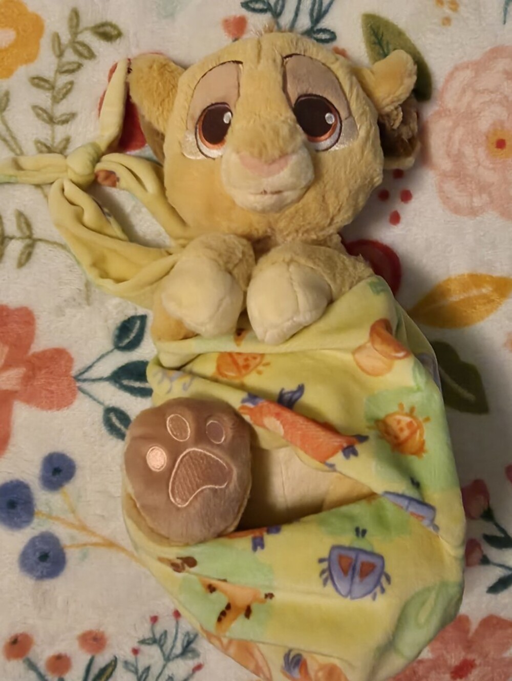 Disney Yellow Simba Plush Comforter Lovey
